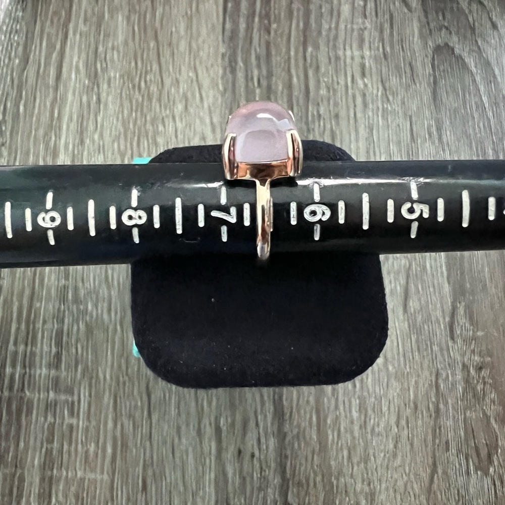 Tiffany & Co. rose quartz sugar stack ring - Picture 11 of 16